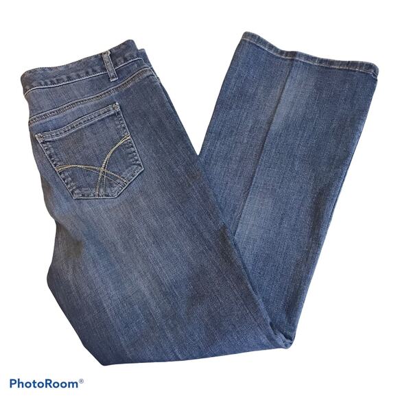 TOMMY HILFIGER Bootcut Jeans Womens 10 Short Medium Blue HOPE BOOT Stretch Denim - Picture 1 of 4